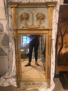 18th Century Gustavian Gilt Frame Mirror with Original Glass