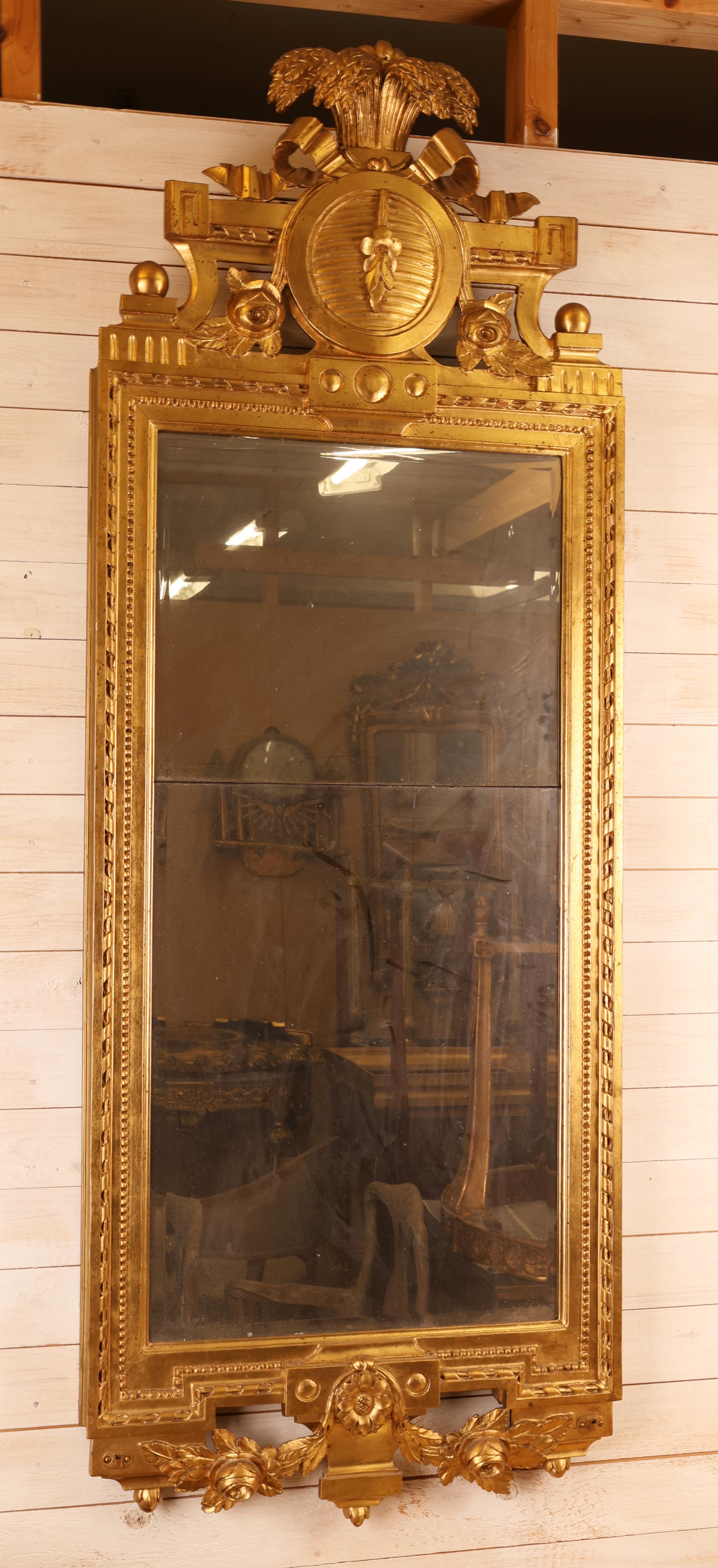 Swedish 18th Century Gustavian Mirror by Johan Åkerblad For Sale
