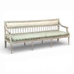 18th Century Gustavian Period Bench with Original Scraped Finish