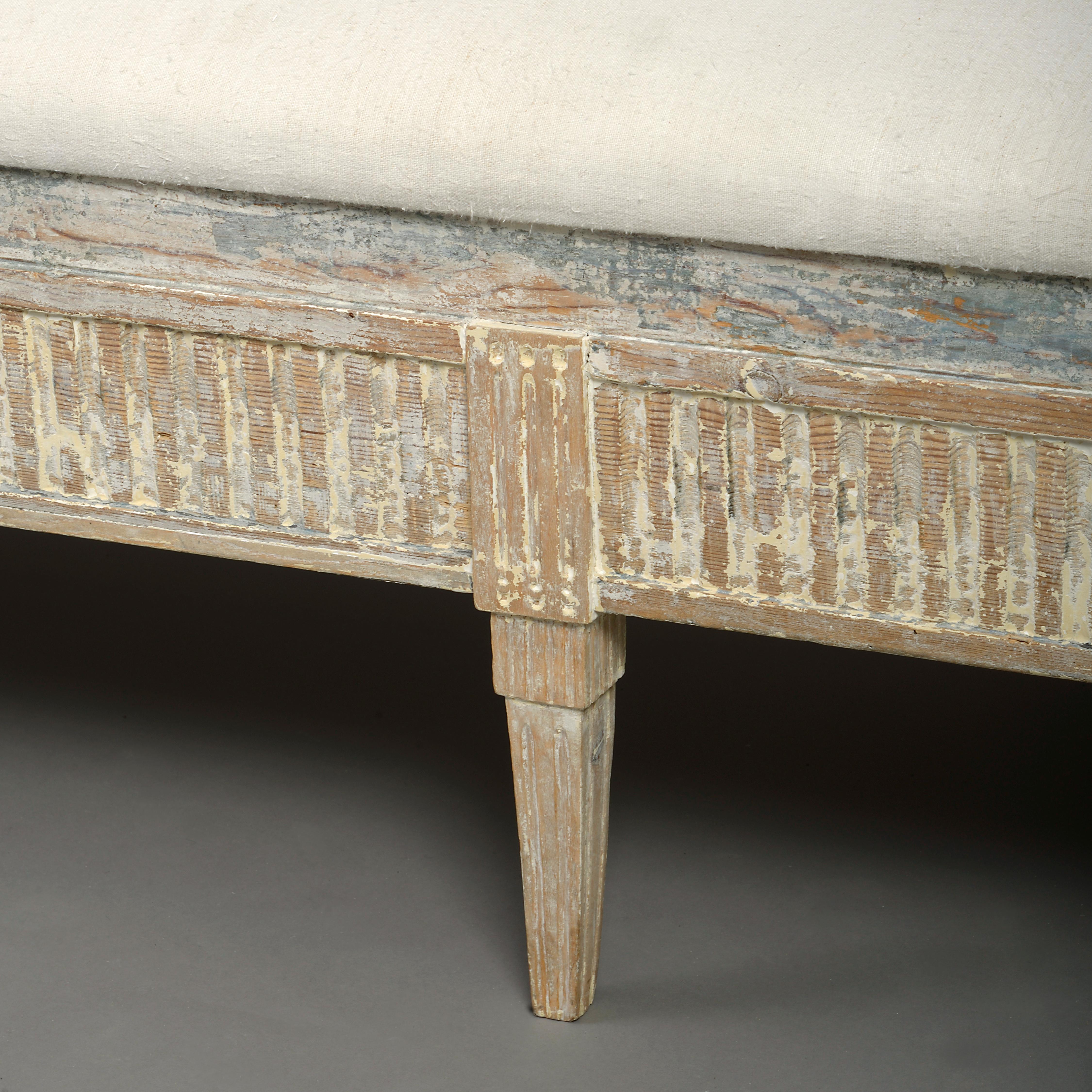 18th Century and Earlier 18th Century Gustavian Period Painted Sofa