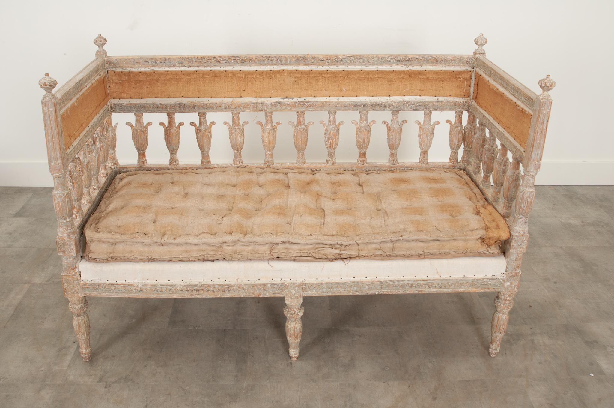 18th Century Gustavian Settee For Sale 4