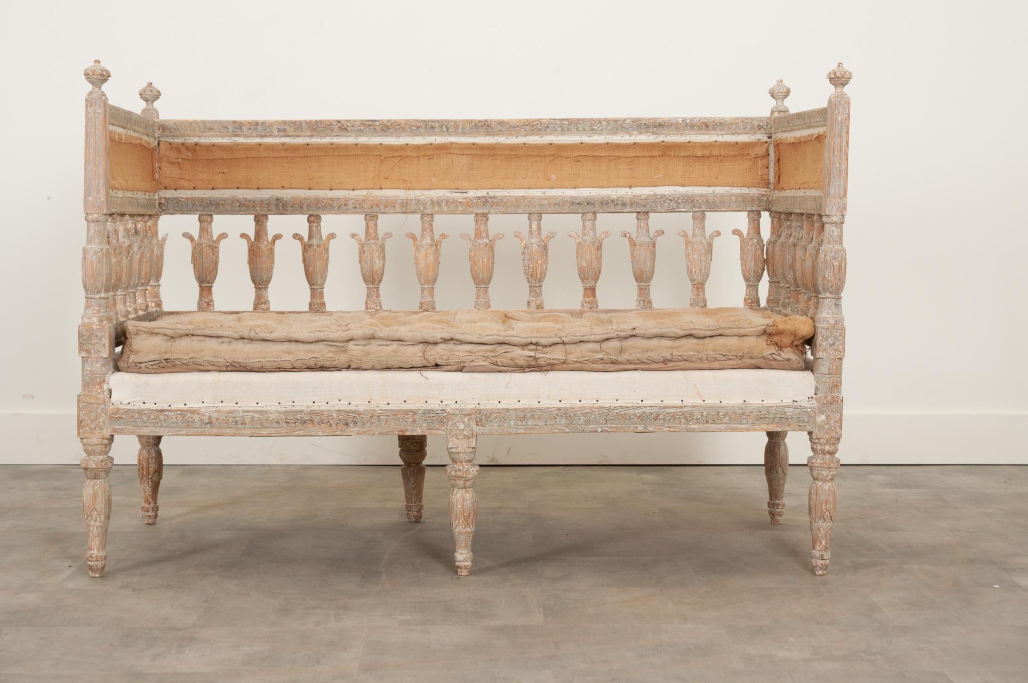 18th Century and Earlier 18th Century Gustavian Settee For Sale