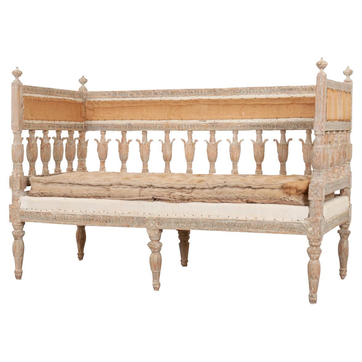 18th Century Gustavian Settee For Sale