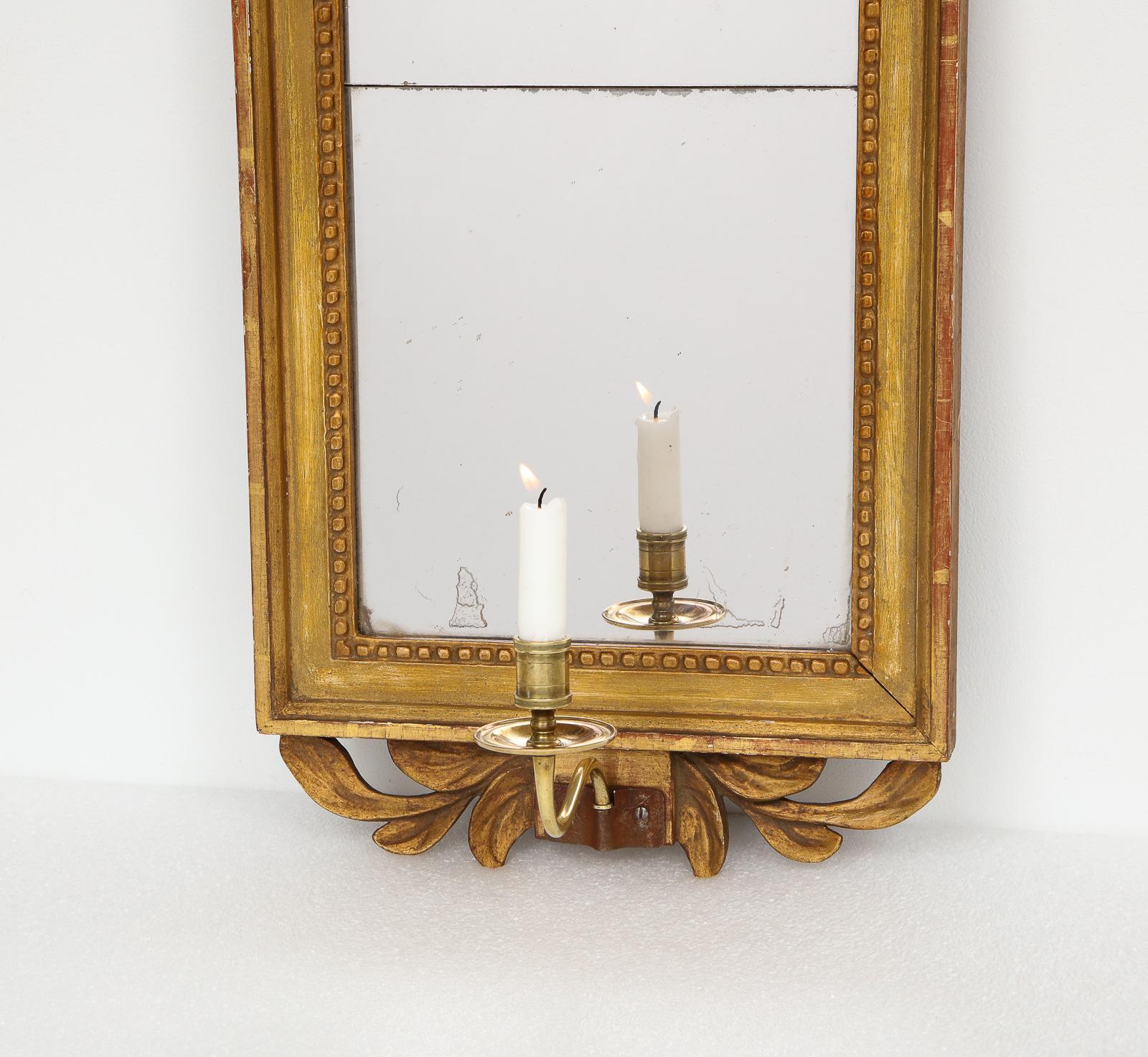 18th Century Gustavian Sconce Mirror with Center Cameo, Sweden, Circa 1780 For Sale 1