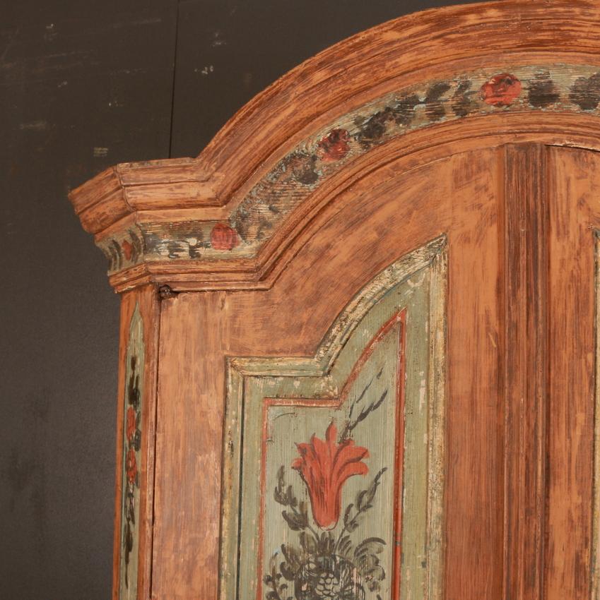 18th Century Gustavian Swedish Original Painted Cupboard 1
