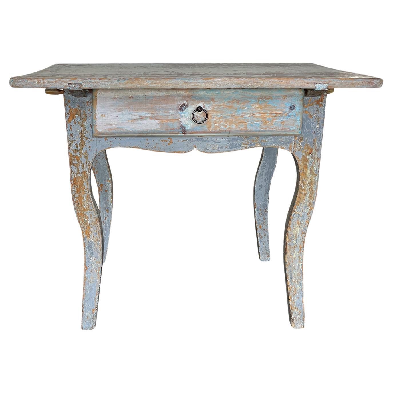 18th Century Gustavian Swedish Wood Side Table For Sale