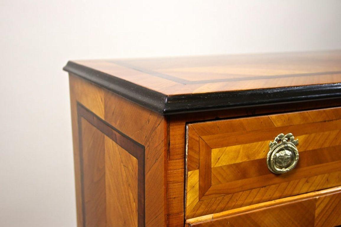 18th Century Halfcabinet/ Trumeau Commode, Cherrywood, Austria circa 1780 For Sale 12