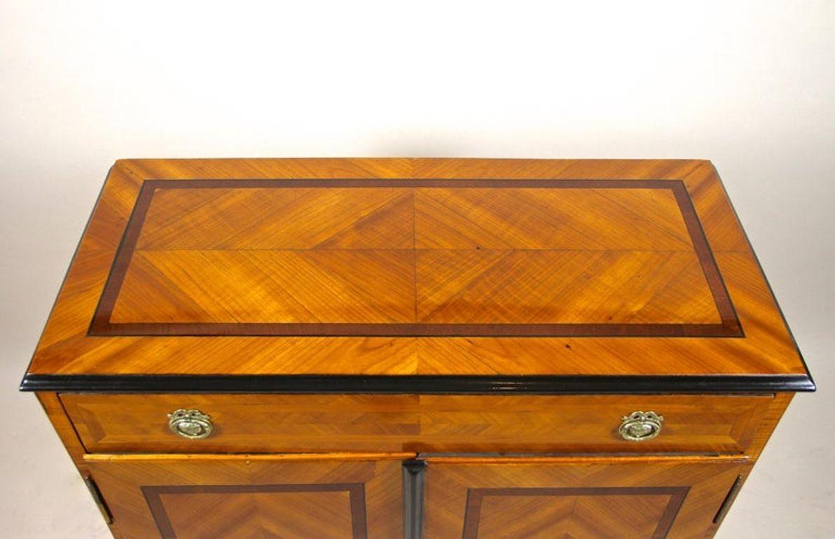 18th Century Halfcabinet/ Trumeau Commode, Cherrywood, Austria circa 1780 For Sale 1