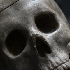 18th Century Hand Carved Life Size Corpus Christi Skull