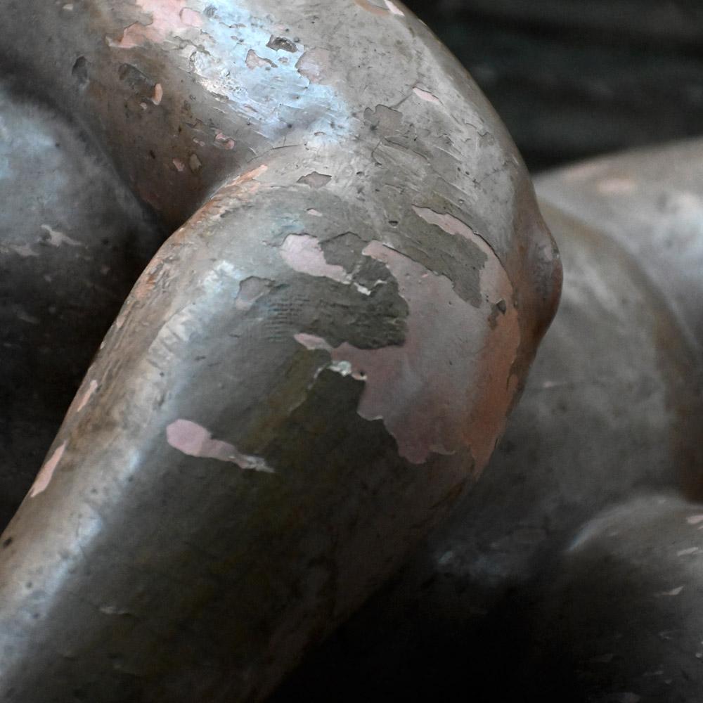 18th Century Hand Carved Pair of Angels en vente 2