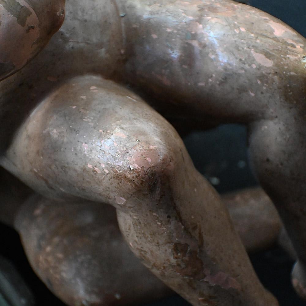 18th Century Hand Carved Pair of Angels en vente 4