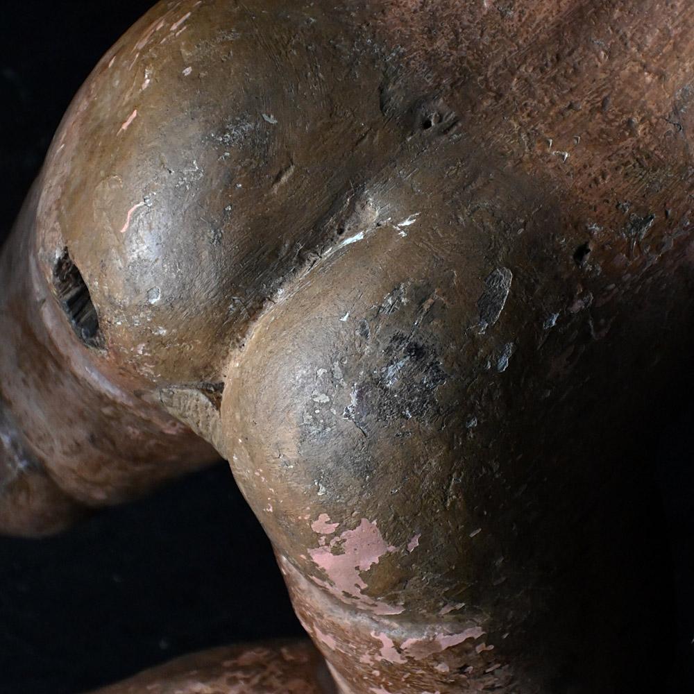 18th Century Hand Carved Pair of Angels en vente 12