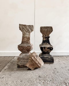 18th Century Hand-Carved Stone Balustrades
