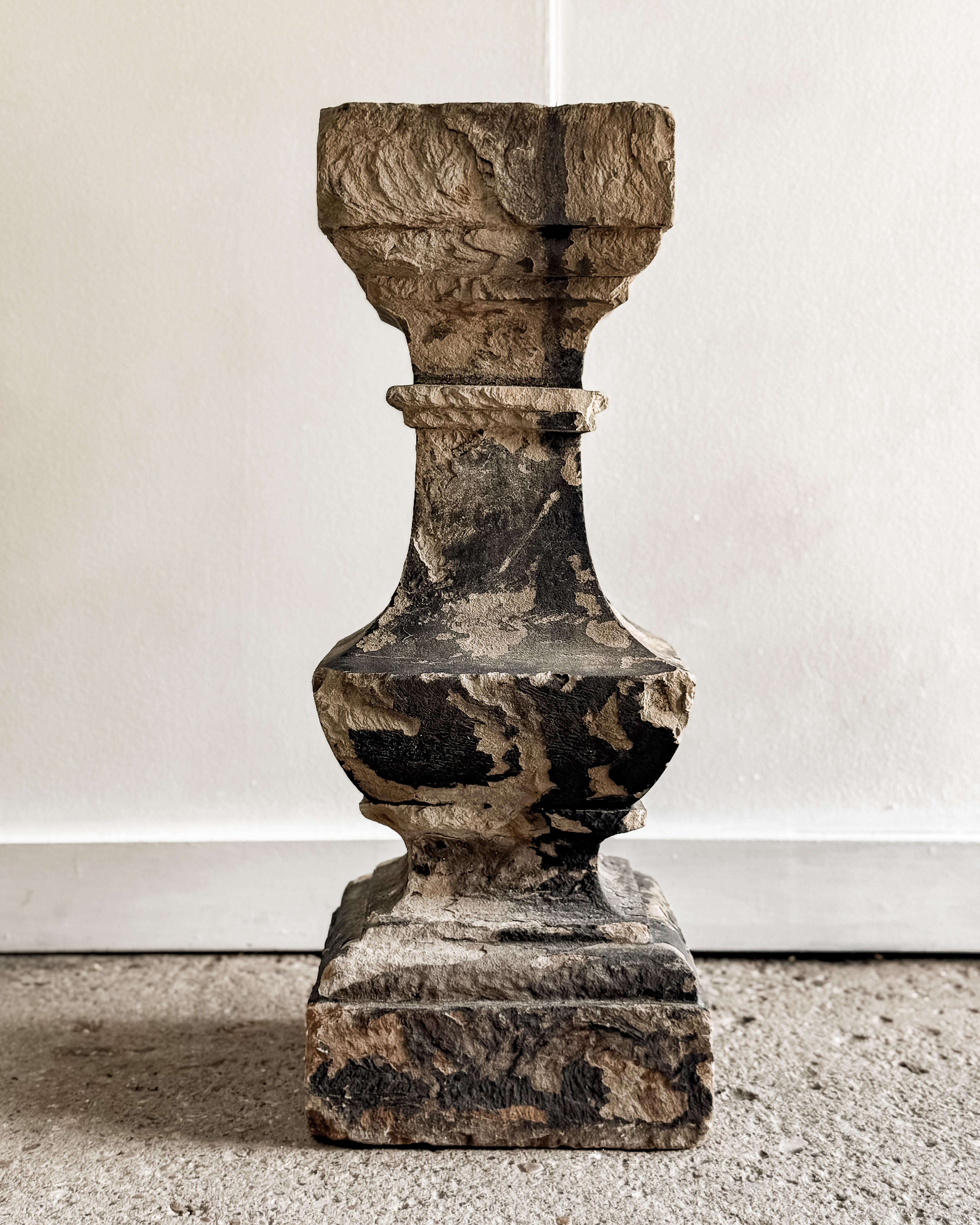 18th Century and Earlier 18th Century Hand-Carved Stone Balustrades For Sale