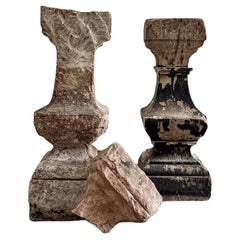 Balaustradas de piedra tallada a mano del siglo XVIII