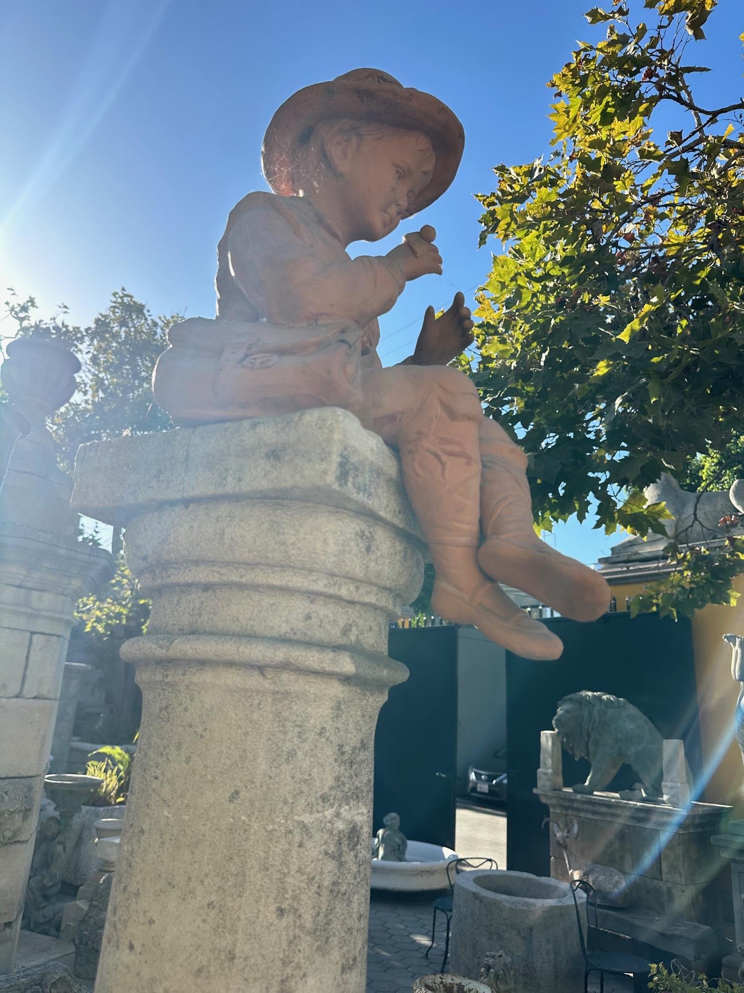 18th Century Hand Carved Stone Garden Column Architectural Elements Decorative For Sale 3