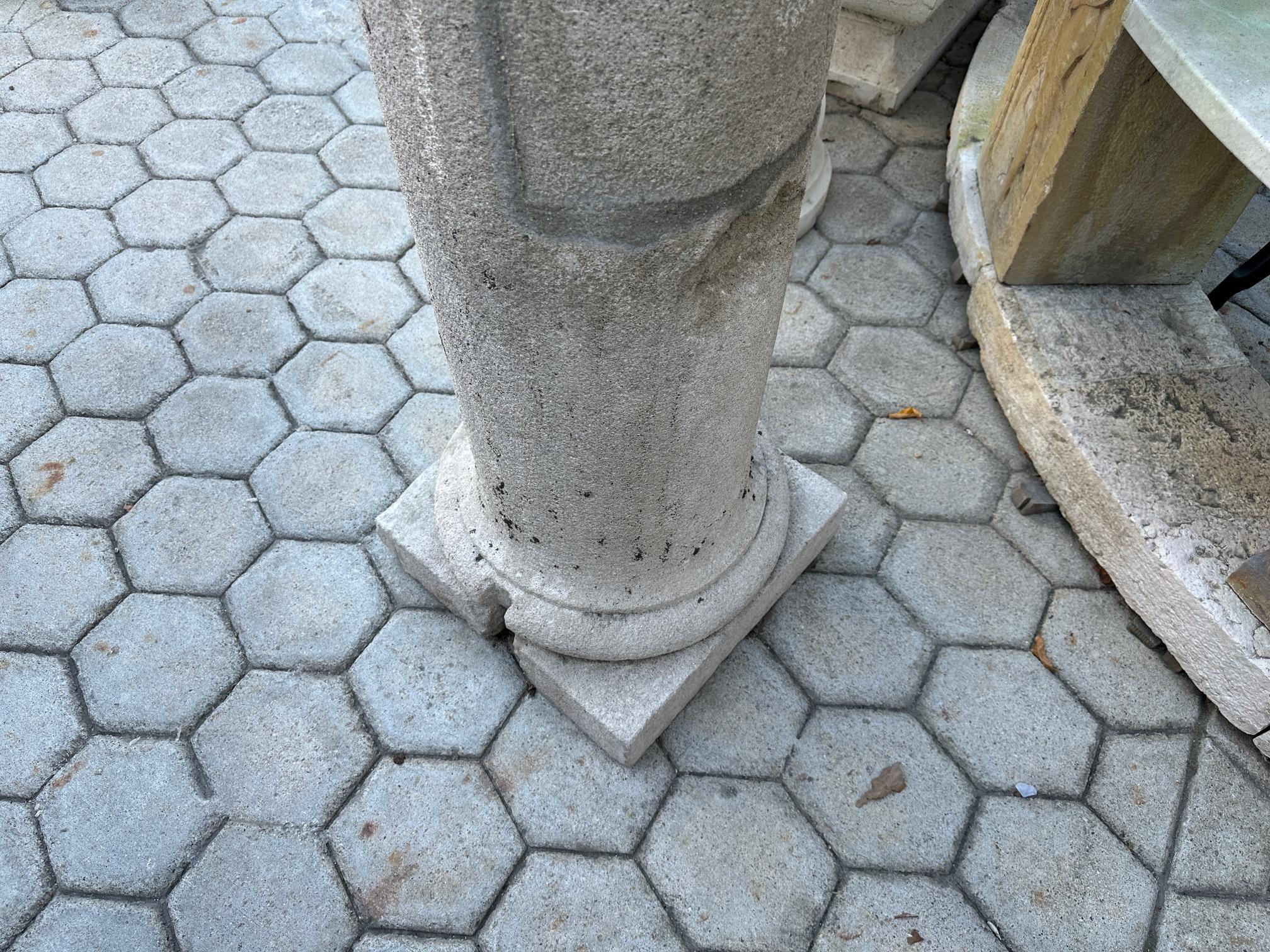 18th Century Hand Carved Stone Garden Columns Architectural Elements Decorative For Sale 12