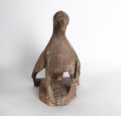 18th Century Hand-Carved Wooden Bird Sculpture