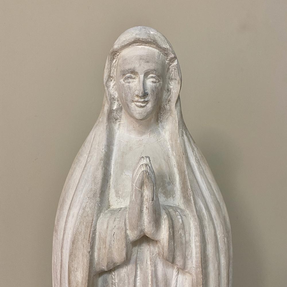 18th Century Hand Carved Wooden Statue of Madonna 3