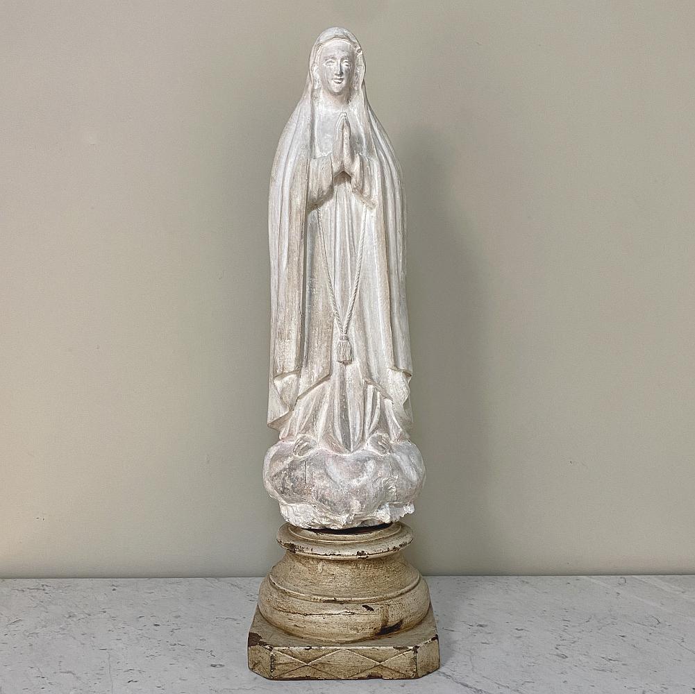 18th Century Hand Carved Wooden Statue of Madonna 1