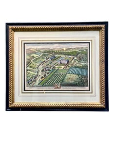 18th Century Hand Colored Engraving by Johannes Kip, Set of 2.