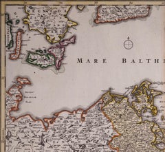 18th Century Hand-Colored Homann Map of Germany, Including Frankfurt and Berlin
