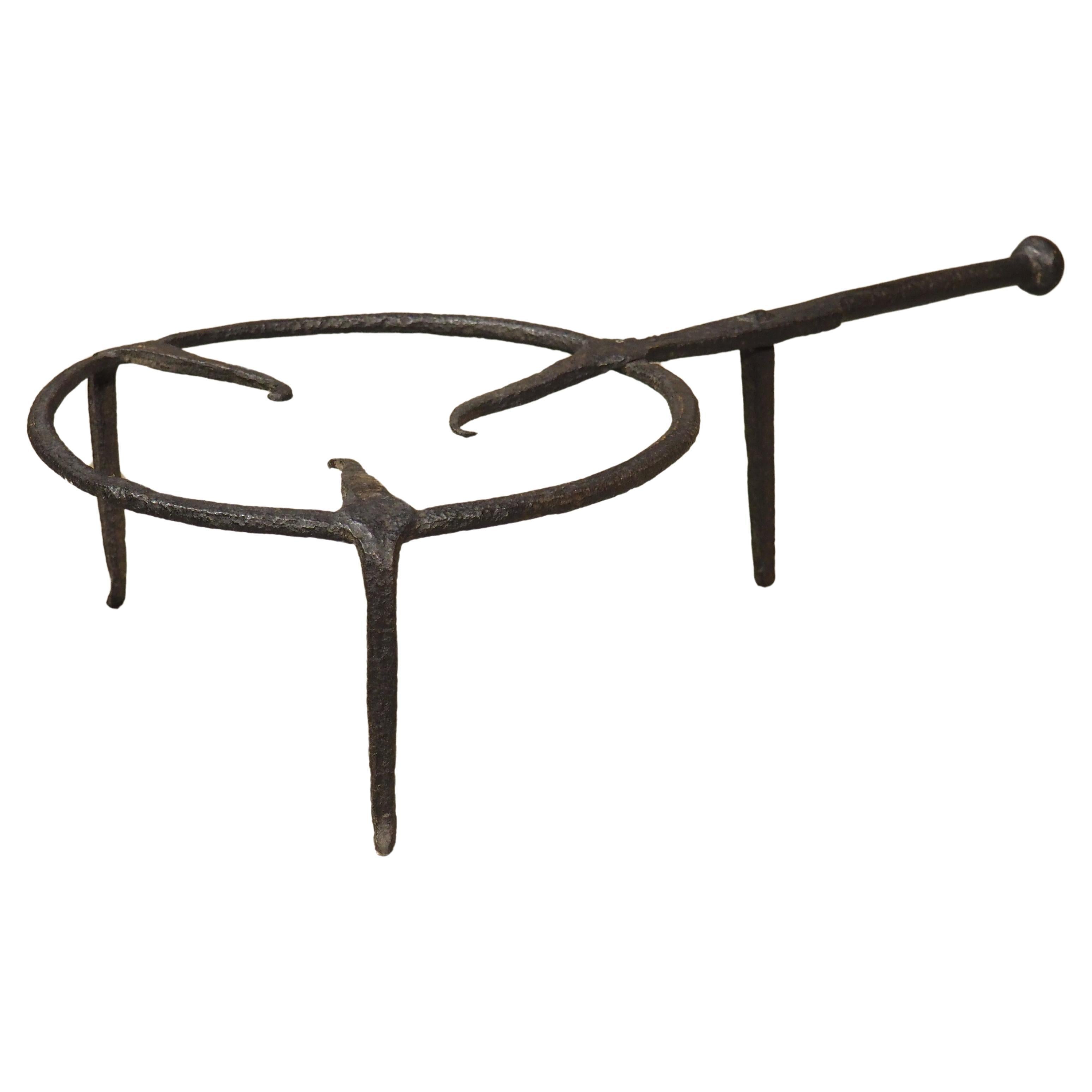 18th Century Hand Forged Iron Cooking Trivet