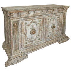 18th Century Hand Paint Italian Two-Door Cupboard from Gianni  Versace Mansion 