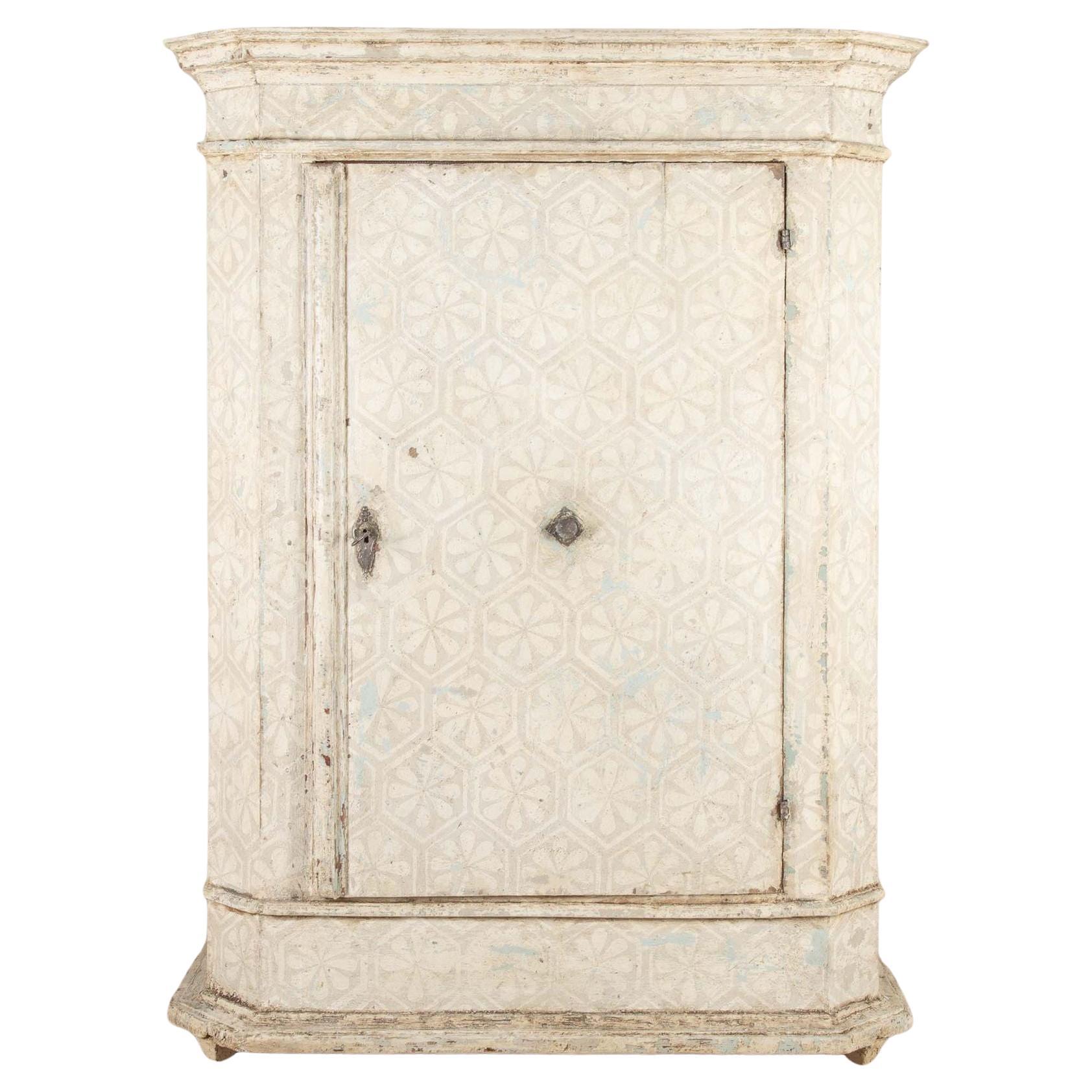 18th Century Hand-Painted Alsace Armoire