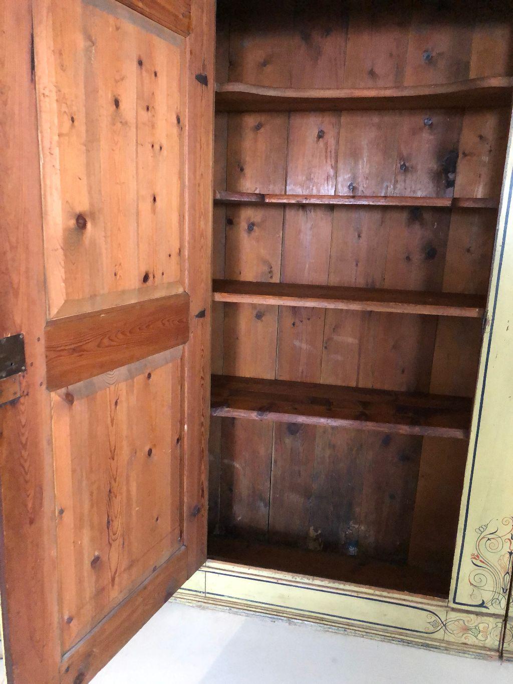 18th Century Hand Painted French Baker's Cupboard In Good Condition In Plymouth, MA