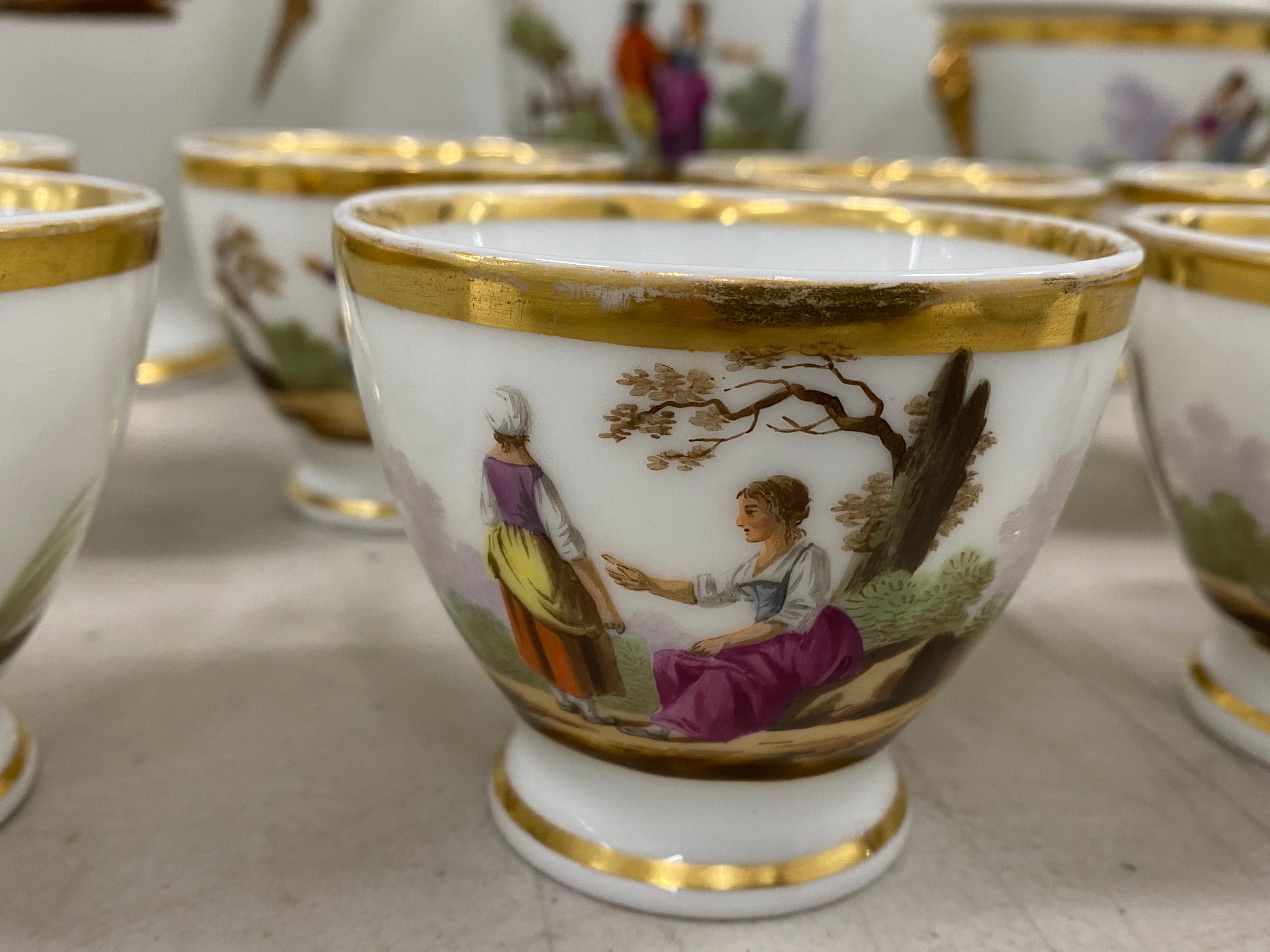 18th Century Hand Painted Porcelain Tea Set 2
