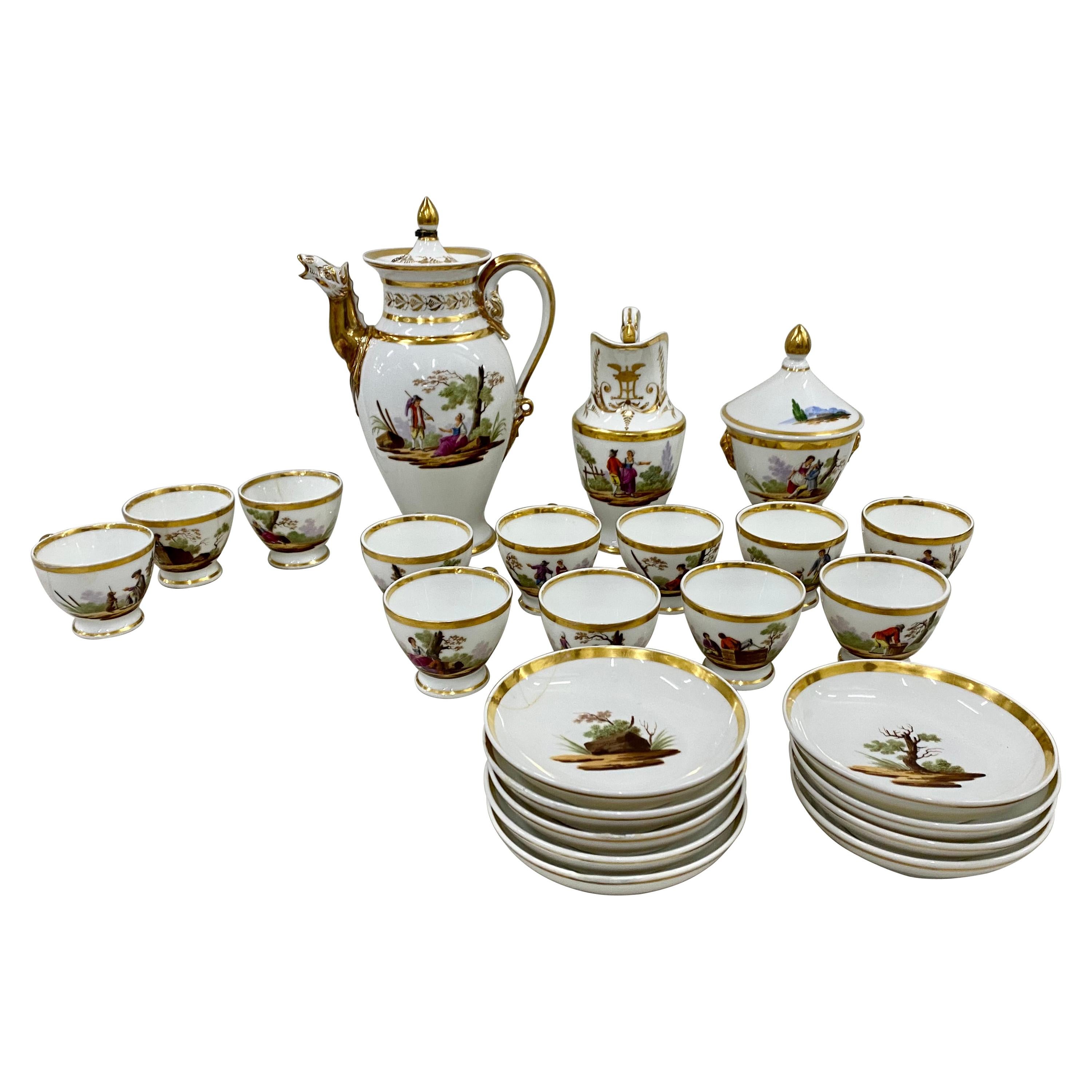 18th Century Hand Painted Porcelain Tea Set
