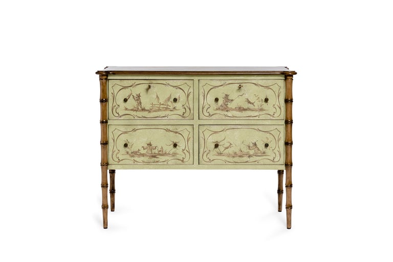 18th Century Hand Painted Venetian Apple Green Bamboo Lombardia Console For Sale at 1stDibs | italian painted furniture 18th Century Hand Painted Venetian Apple Green Bamboo Lombardia Console For Sale at 1stDibs | italian painted furniture