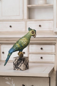 18th Century Hand-Painted Venetian Style Accessory Parrot