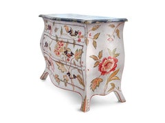 18th Century Hand-Painted Venetian Style Asolo Chest in Jacobean Inspired Decors