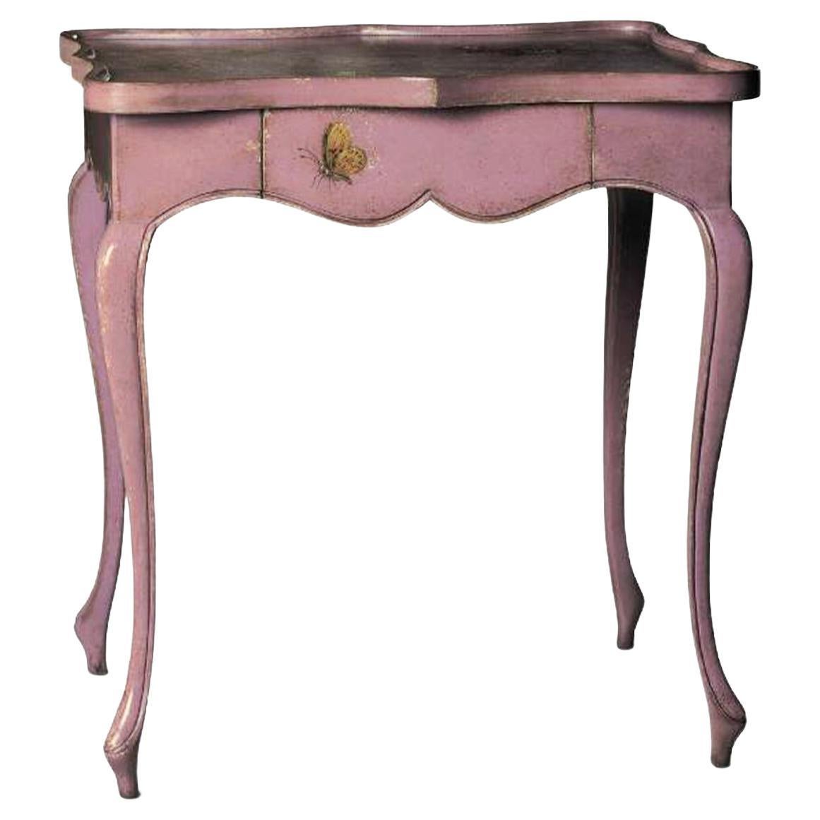 18th Century Hand-Painted Venetian Style Cremona Violet Certosa Table  For Sale