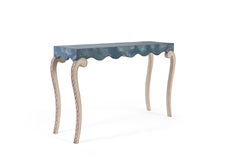 18th Century Hand-Painted Venetian Style dark blue San Biasio Console table