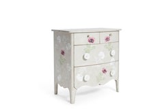 18th Century Hand-Painted Venetian Style Flex Dorsoduro Chest with Tulips