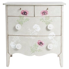 18th Century Hand-Painted Venetian Style Flex Dorsoduro Chest with Tulips