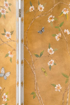 18th Century Hand-Painted Venetian Style Gold-Leaf Moro Screen with Chinoiserie