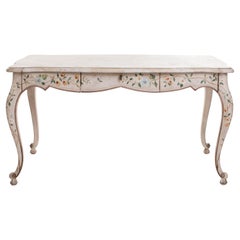18th Century Hand-Painted Venetian Style Ivory Stra Table with little flowers
