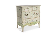 18th Century Hand-Painted Venetian Style Light Blue Dorsoduro Chest of Drawers