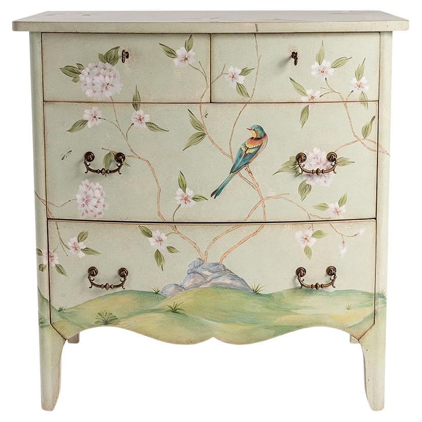 18th Century Hand-Painted Venetian Style Light Blue Dorsoduro Chest of Drawers For Sale