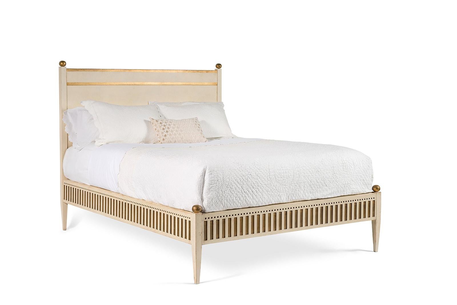 We are pleased to introduce you to our Veronese Bed. 
Among our beds, the Veronese Bed surely has more modern lines that makes it the most versatile in use. In fact, we have seen it used both in traditional and in more modern properties, turning out