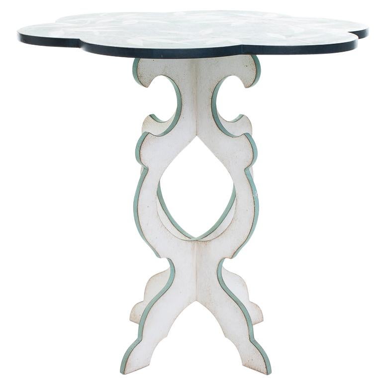 18th Century Hand-Painted Venetian Style Sea Green Santa Maria del Giglio Table For Sale