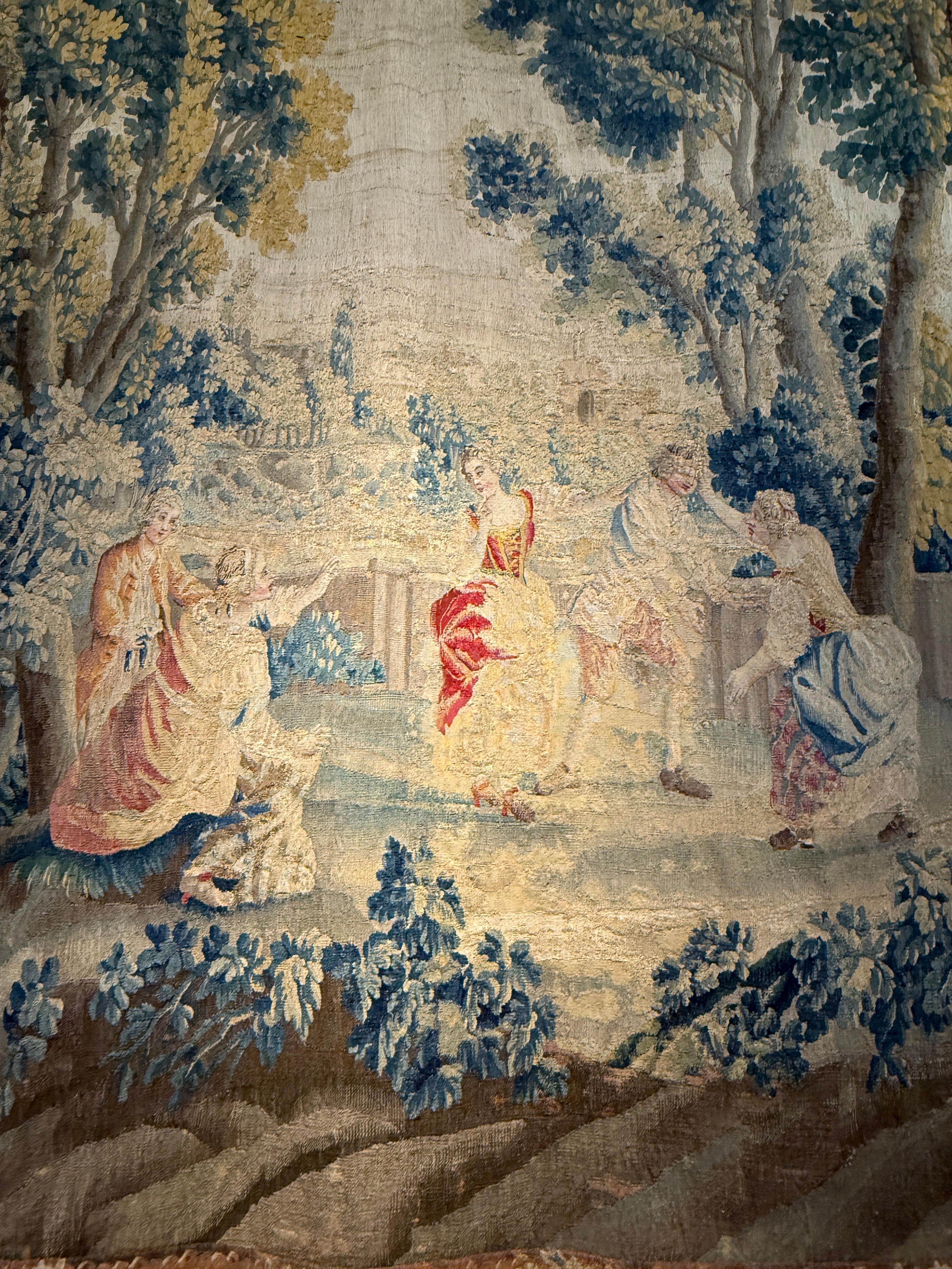 Tapisserie Verdure d'Aubusson tissée à la main du 18ème siècle en vente 3