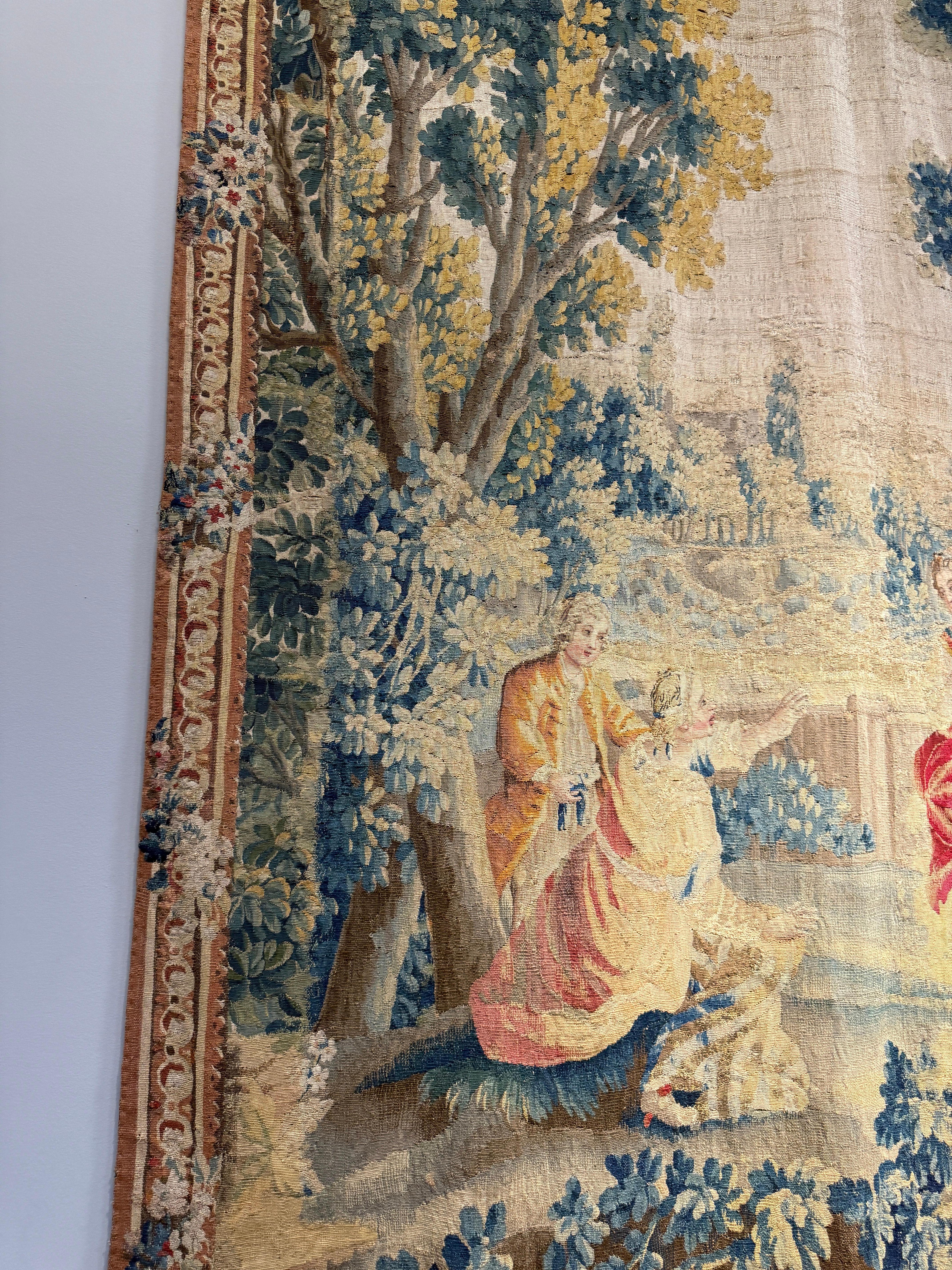 Tissé à la main Tapisserie Verdure d'Aubusson tissée à la main du 18ème siècle en vente