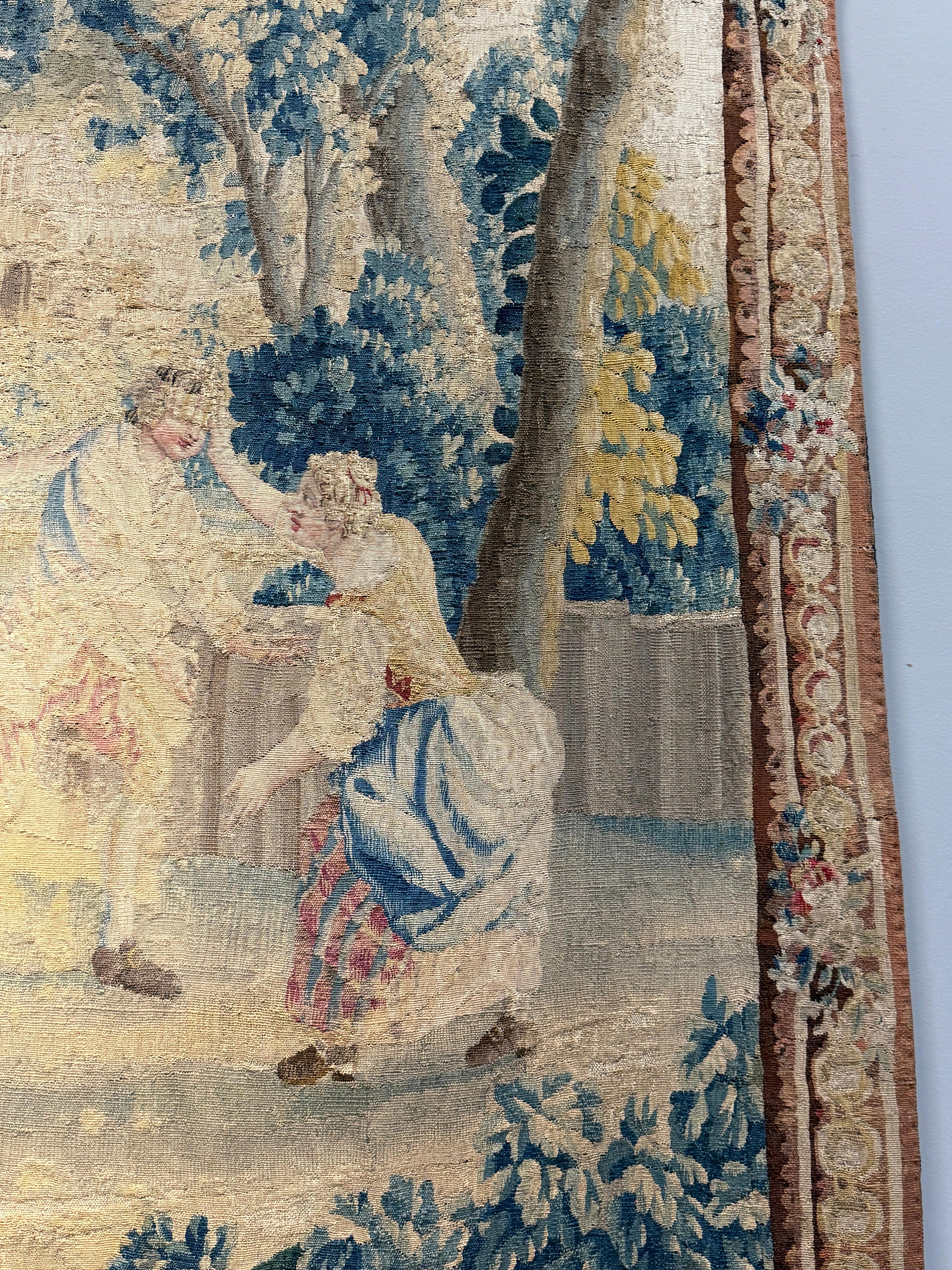 Tapisserie Verdure d'Aubusson tissée à la main du 18ème siècle en vente 1