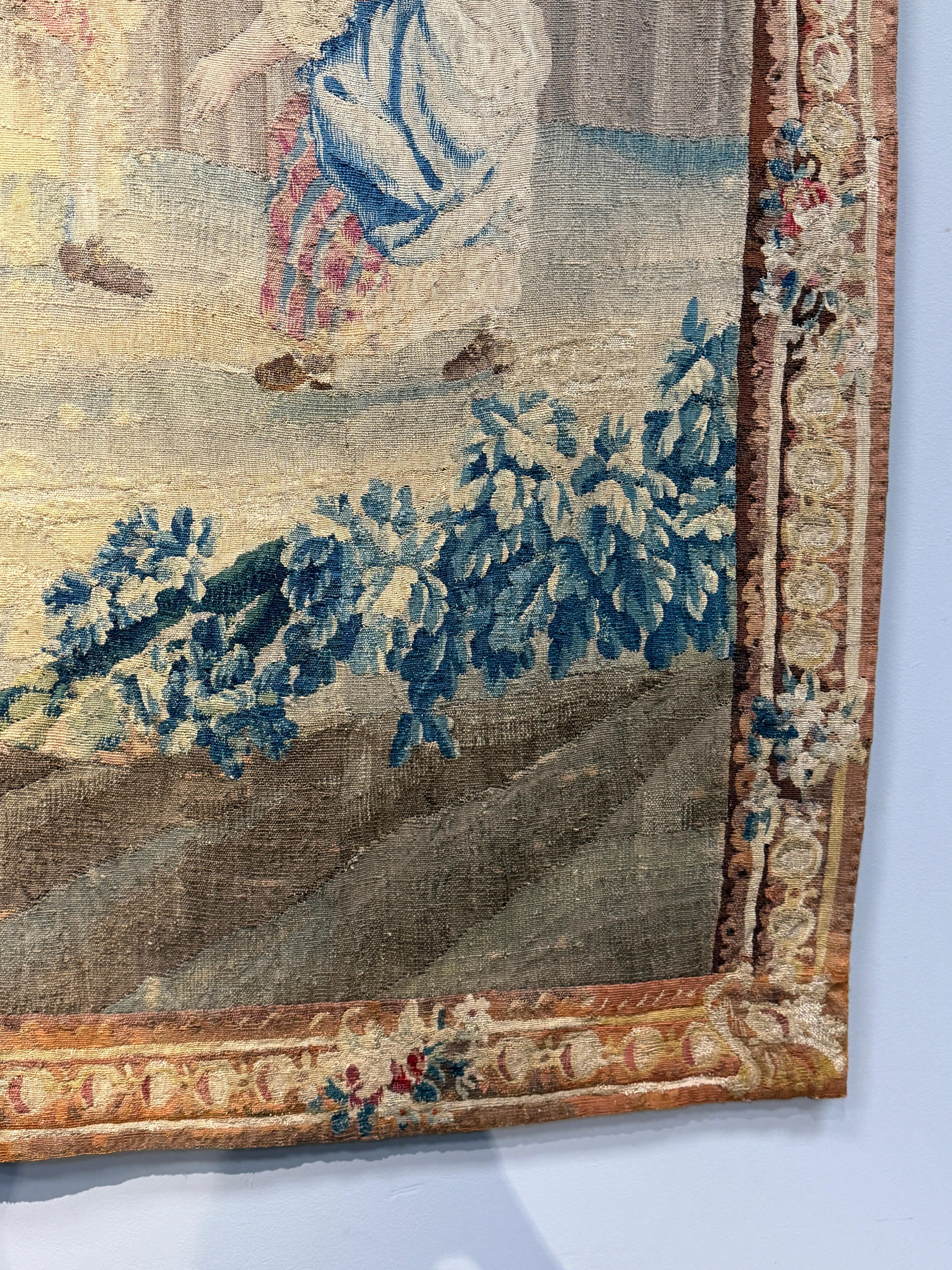 Tapisserie Verdure d'Aubusson tissée à la main du 18ème siècle en vente 2