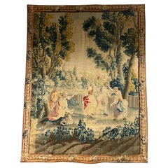 18th Century Hand Woven Aubusson Verdure Tapestry